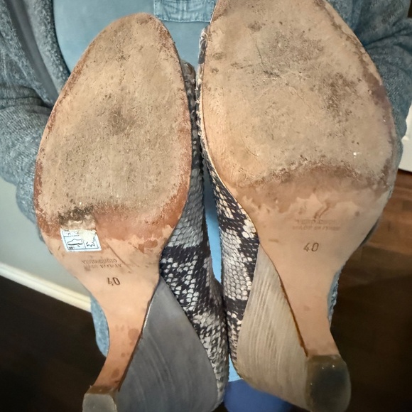 Barneys New York - Python print open toe booties - size 39 - Picture 6 of 7